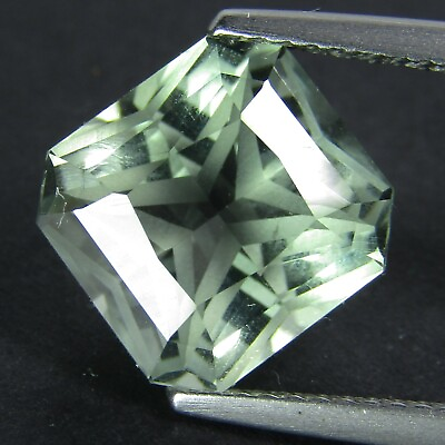 #ad 4.86Cts Natural Gorgeous Green Amethyst Prasiolite Radiant Missing Cut Gemstone $32.99