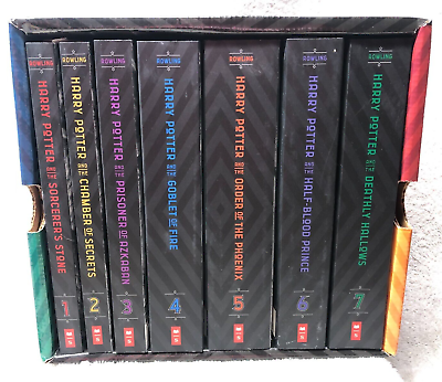 #ad HARRY POTTER complete series all 7 books 1 7 scholastic set case 2018 selznick $49.99