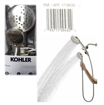 #ad Kohler Prone 3 in 1 Multifunction Shower Head w PowerSweep Brushed Nickel USED $40.00