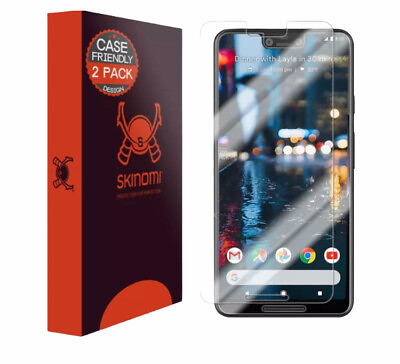 #ad 2x Skinomi Clear Film Screen Protector for Google Pixel 3 Case Compatible $5.77