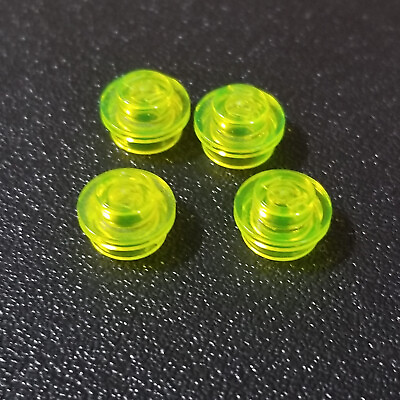 #ad LEGO 1x1 Round Plate Trans Neon Green Part 4073 Lot of 4 $1.50