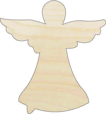 #ad Angel Laser Cut Out Unfinished Wood Craft Shape REL63 $10.35