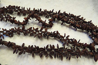 #ad TWO 46quot; STRAND BROWN SEED KOA HAWAII APPLESEED LEI NECKLACE HANDMADE $8.29
