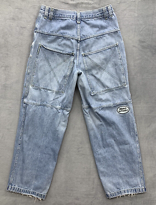 #ad Vtg MAC SPORTS Baggy Jeans Mens 34x29 Blue Hip Hop Skater 90s Y2K Deep Pockets $69.95