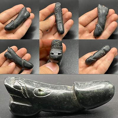 #ad Unique Near Eastern Old Stone Carving In The Form Of A Human Phallus Penis $70.00