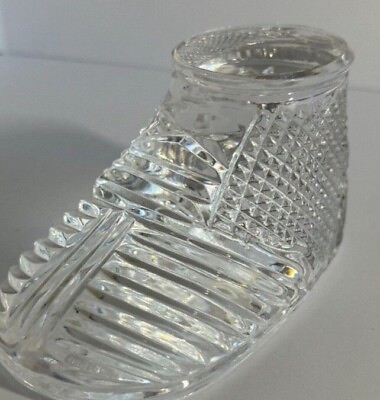 #ad Authentic Waterford Crystal Children#x27;s Baby Shoe Bootie Paperweight Excellent $29.00