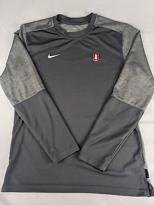 #ad Stanford Cardinals Nike Mens Medium Long Sleeve Dri Fit Performance Gray $24.95