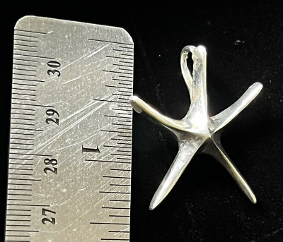 #ad Large Vintage 925 Sterling Silver Ocean Starfish Statement Pendant $14.00