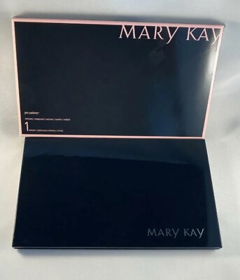 #ad Mary Kay Black PRO PALETTE UNFILLED Magnetic Customizable Compact New In Box $14.35