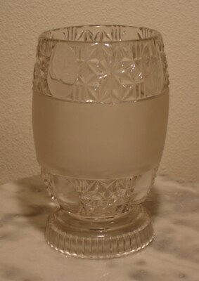#ad EAPG U.S. Glass O#x27;hara Glass Lens amp; Star aka Star amp; Oval Frosted Celery Vase $52.50