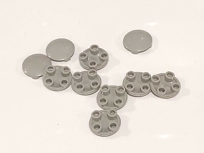 #ad LEGO LIGHT GRAY ROUND PLATE LOT SIZE 2x2 Smooth QTY 10x Part #2654 $5.99