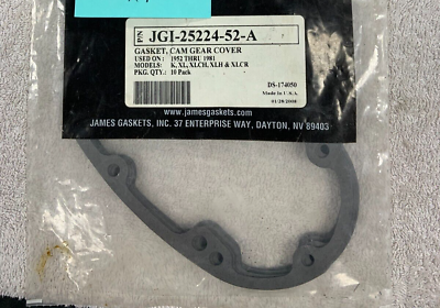 #ad James Cam Gear Cover Gaskets Paper 9 Pack #JGI 25224 52 A Harley Davidson 52 81 $30.00