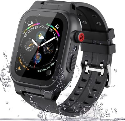 #ad Waterproof Case with Band Strap For Apple Watch iWatch Series 6 5 4 3 2 1 SE $18.99