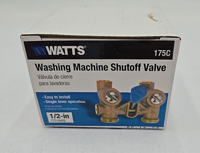 #ad Watts Washing Machine Shutoff Valve 1 2 Inch Bronze 175C $29.69