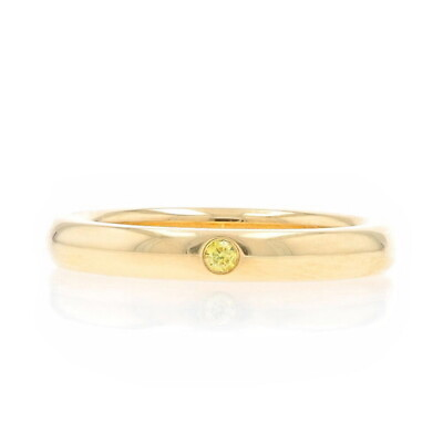 #ad Tiffany amp; Co. Elsa Peretti Diamond Solitaire Band Yellow Gold 18k Wedding Ring $1099.99
