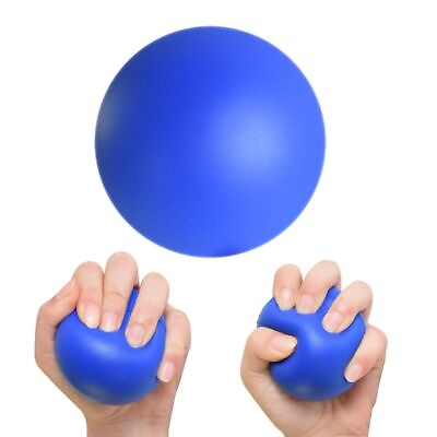 #ad Massage Therapy Grip Ball for Hand Finger Strength Exercise Stress Relief Blue $6.49