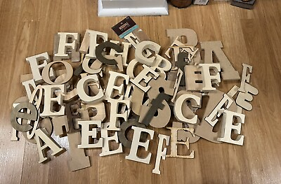 #ad Various Woods Letters 50 Alphabet NEW for Crafts New Various Colors $60.00