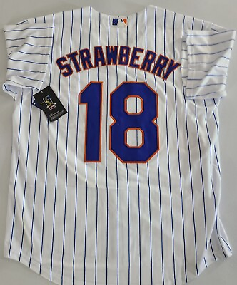 #ad Mets Jersey #18 Darryl Strawberry NWT Stitched White Size SMLXL2XL *NEW* $49.99