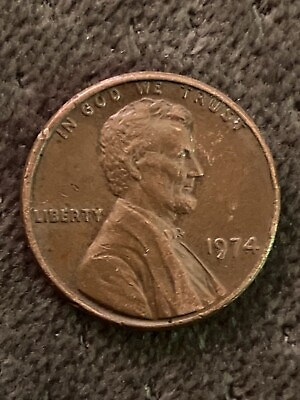 #ad 1974 No mint mark penny in good condition. $65.00
