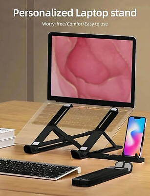 #ad Adjustable Portable Stand Foldable Lightweight 10 15.6#x27;#x27; Black $13.99