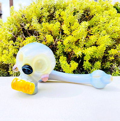 #ad 8quot; Icy Glacier Skull Glass Bubbler Hammer Tobacco Smoking Herb Water Pipe THB 76 $42.54