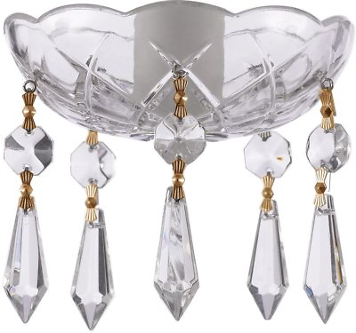 Asfour 30% Lead Crystal Bobeche with Icicle Chandelier Crystals Lamp Parts $18.99