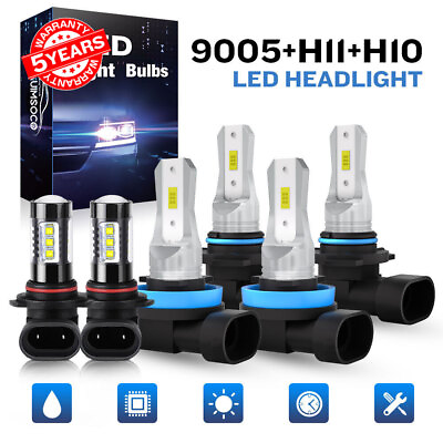#ad For Toyota Solara 2004 06 LED HeadlightFog Light 6 Bulb Combo Kit for Car Light $42.99