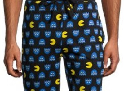 #ad Official Men#x27;s Classic Pac Man Blue Ghosts Arcade Game Comfy Knit Lounge Shorts $19.99