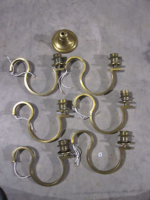 #ad Vintage Brass Chandelier Ceiling Lamp Parts $30.52
