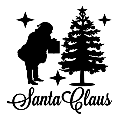 #ad Santa Claus Christmas Tree Vinyl Decal Sticker For Home Cup Car Wall a2257 $3.99