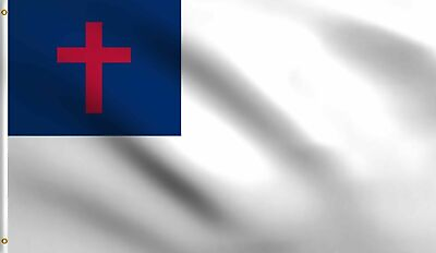 3x5 Christian Flag Religious Cross Christ banner white Church USA SHIPPING $5.75