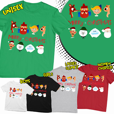 #ad Christmas Reindeer Face Xmas Gift Funny Family Matching Christmas T Shirt #MC202 GBP 7.59