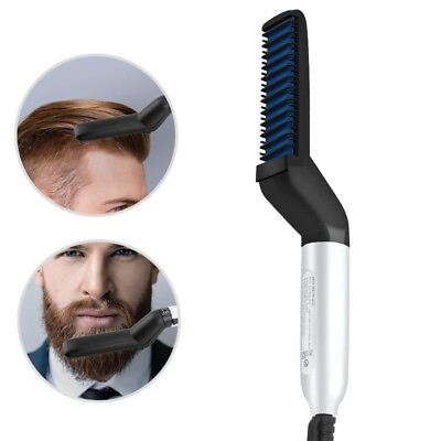 #ad Hair Straightener Men Multifunctional Comb Curling Electric Brush Beard Comb US $18.99