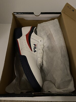 #ad Fila Mens Original Fitness Sneakers 11F16LT 150 White Navy Red $45.00