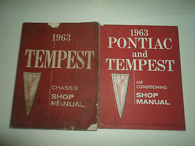 #ad 1963 GM Pontiac Tempest Chassis Air Conditioning 2 VOLUME SET FACTORY OEM WORN $37.95
