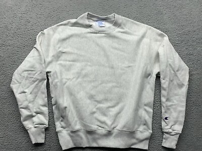 #ad Champion Sweatshirt Pullover Sweater Crewneck Men Reverse Weave Gray Size S L XL $20.29