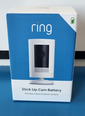#ad Ring Stick Up Cam Indoor Outdoor 1080p WiFi battery Security Camera White 3rd $75.95