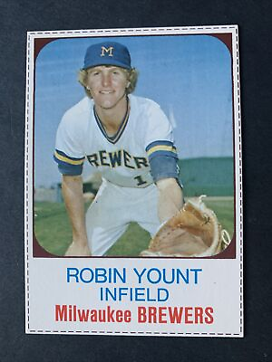 #ad 1975 Hostess #80 Robin Yount Rookie Card RC HOF Brewers Hand Cut All Lines Show $84.99