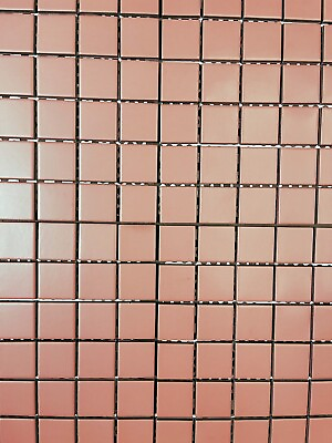 #ad Ceramic 1 7 8quot; x 1 7 8quot; Tile Pink Parasol 100 SQ FT Wall Vintage C#690 645 $700.00