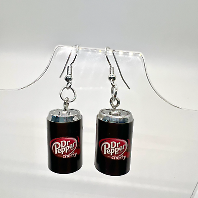 #ad Dr Pepper Dark Cherry Earrings Soft Drink Soda Pop Earrings Teen Earrings $6.99