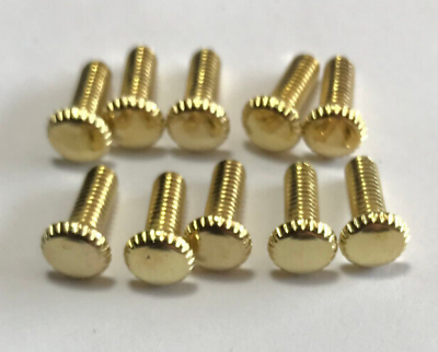 #ad New Lot Of 10 Steel 1 2quot; Long Brass Plated Finish Thumbhead Screws 8 32 Thread $1.80