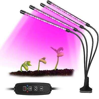 #ad 4 Heads LED Grow Light Plant Growing Lamp Light for Indoor Plants Full Spectrum $20.89