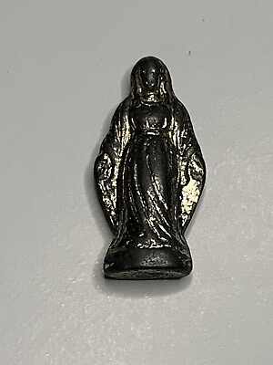 #ad Vintage Miraculous Virgin Mary Miniature Religious Christian Pocket Statue 1 In $10.00