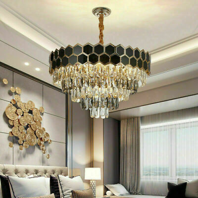 #ad 23.6quot; Modern Luxury K9 Crystal Chandelier Home 6 Light Ceiling Pendant Lighting $312.79