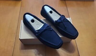 #ad Size 7.5US 38.5EU Vivaia Women#x27;s Jackie Square Toe Loafers Navy Blue NEW $37.00