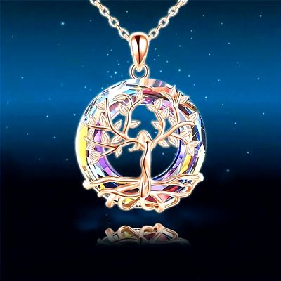 #ad Tree Of Life Pendant Necklace Round Crystal Party Fashion Jewelry Men Women Gift $12.98