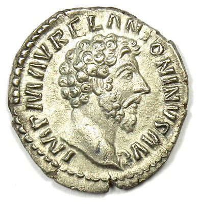 #ad Marcus Aurelius AR Denarius Silver Roman Coin 139 161 AD Good VF XF EF $375.25