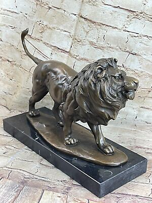 #ad Original Miguel Lopez Known as Milo LION French Bronze amp; Stone Sculpture Sale $469.00