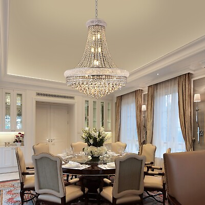 #ad Big K9 Crystal Chandelier Glass Ceiling Pendant Lamp Lighting Lobby 15 Lamps US $659.00
