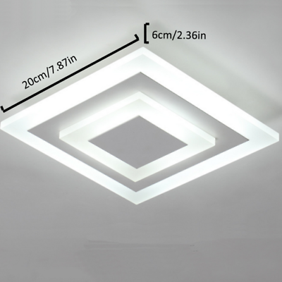 #ad Square LED Ceiling Light Flush Mount Lamp Kitchen Bedroom Down Lighting Fixture $16.96